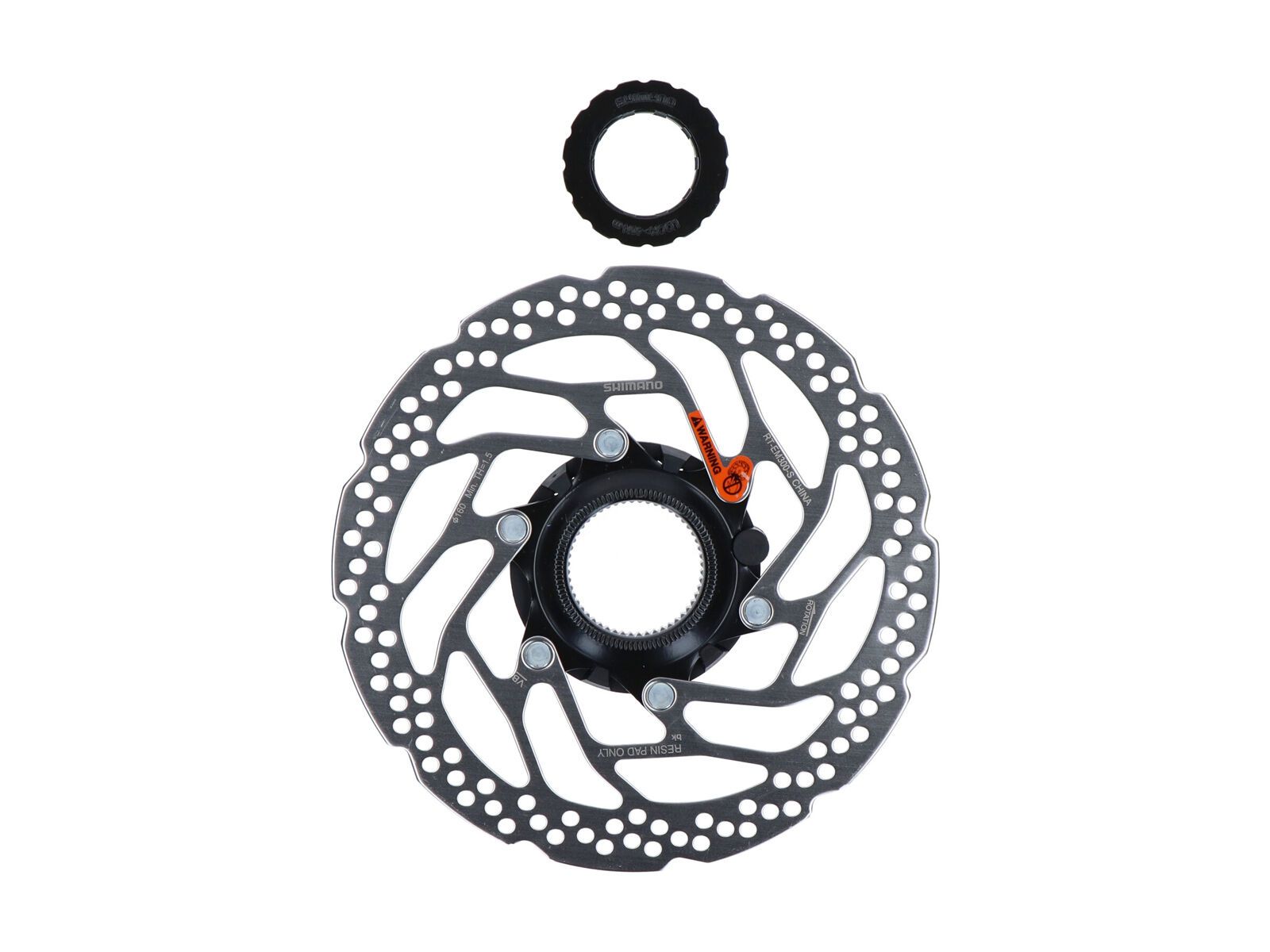 Shimano RT-EM300 Bremsscheibe Center Lock (nur Resin-Beläge) inkl. Magnet - 160 mm - Bild 1