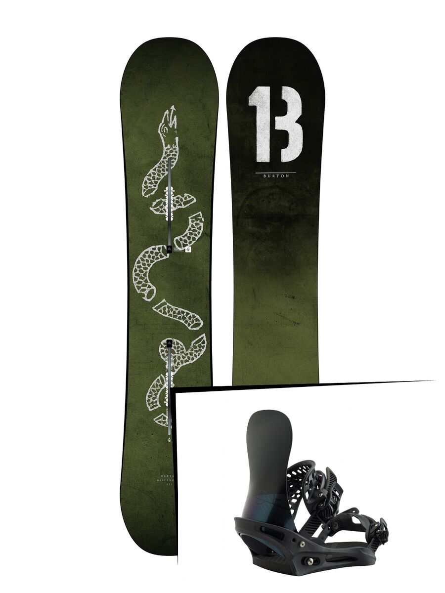 Set: Burton Descendant 2019 + Burton X-Base black matte - Bild 1