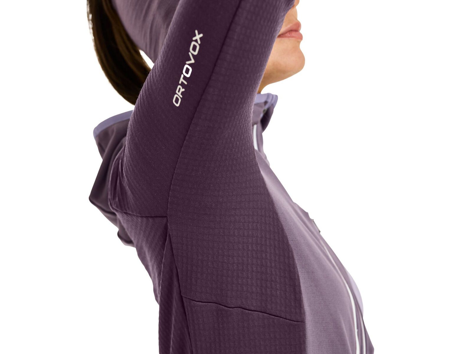 Ortovox Merino Fleece Grid Hoody W, white chalk - Bild 4