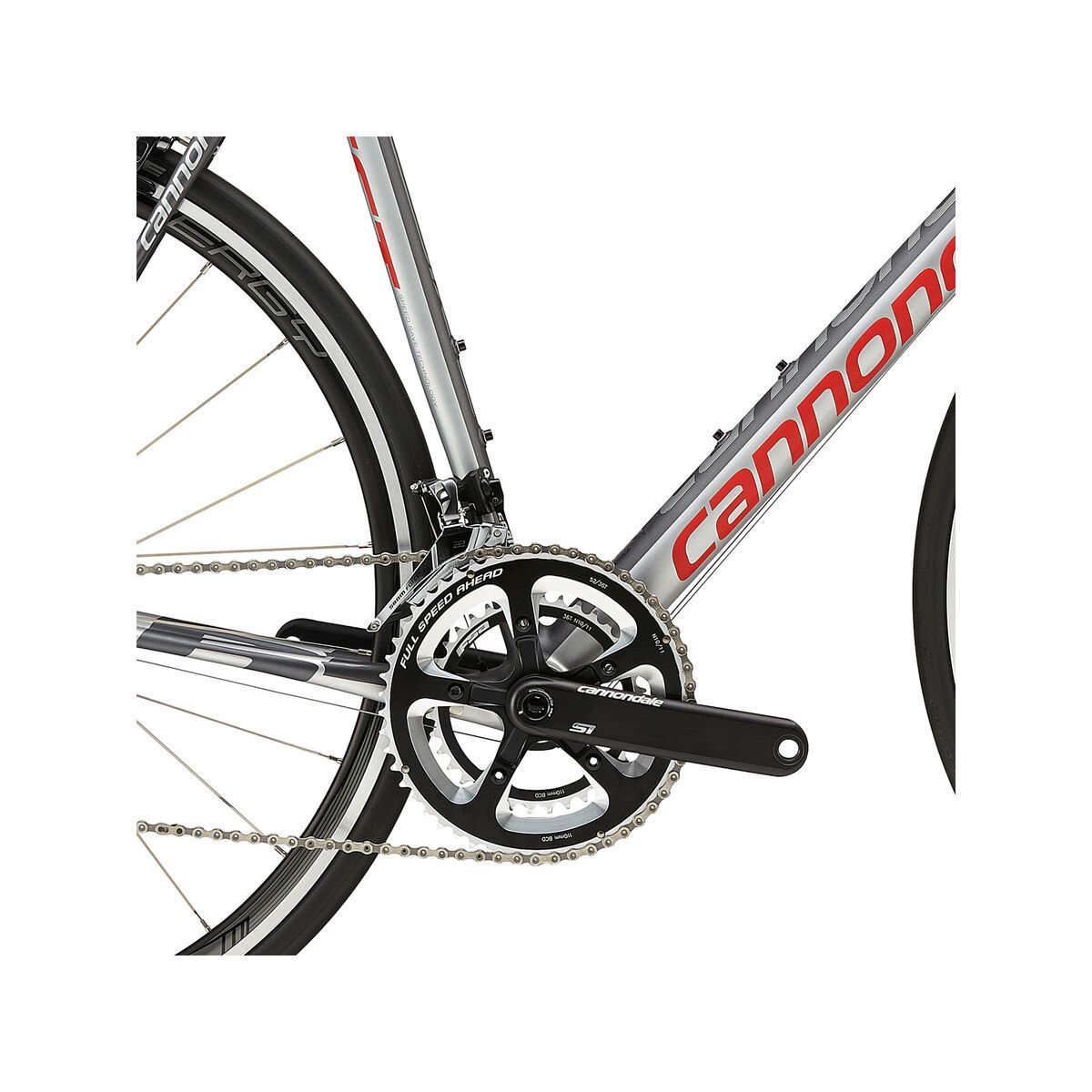 Cannondale SuperSix Evo Carbon Force, Racing Edition, charcoal grey with fine silver and acid red, matte - Bild 3