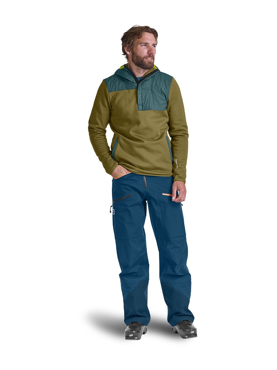 Ortovox Merino Fleece Plus Anorak M, green moss - Bild 3