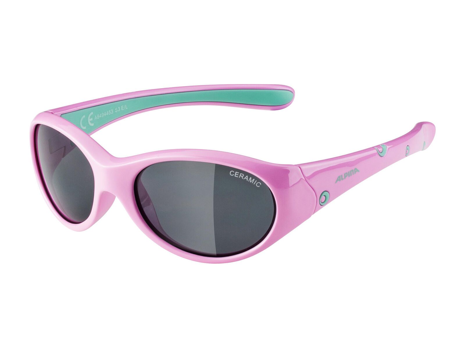 Alpina Flexxy Girl, Black / rose-mint gloss - Bild 1