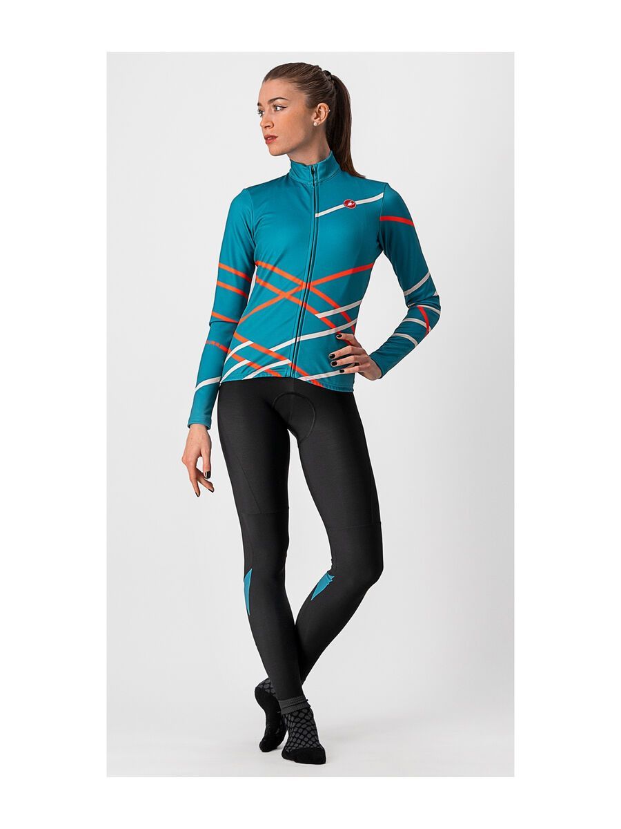 Castelli Diagonal Jersey FZ, teal blue/pink - Bild 6