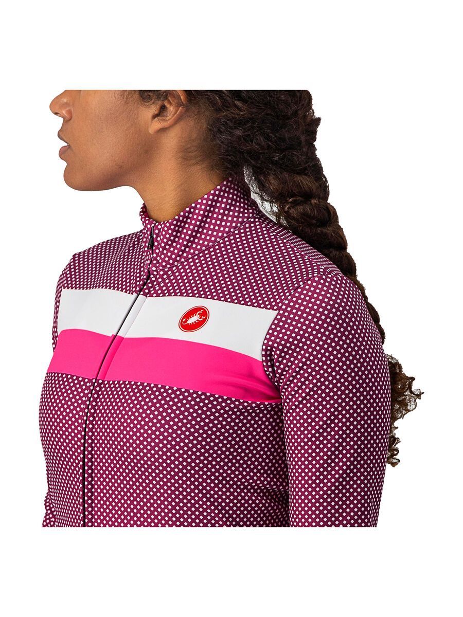 Castelli Volare LS Jersey, cyclamen/white-pink fluo - Bild 4