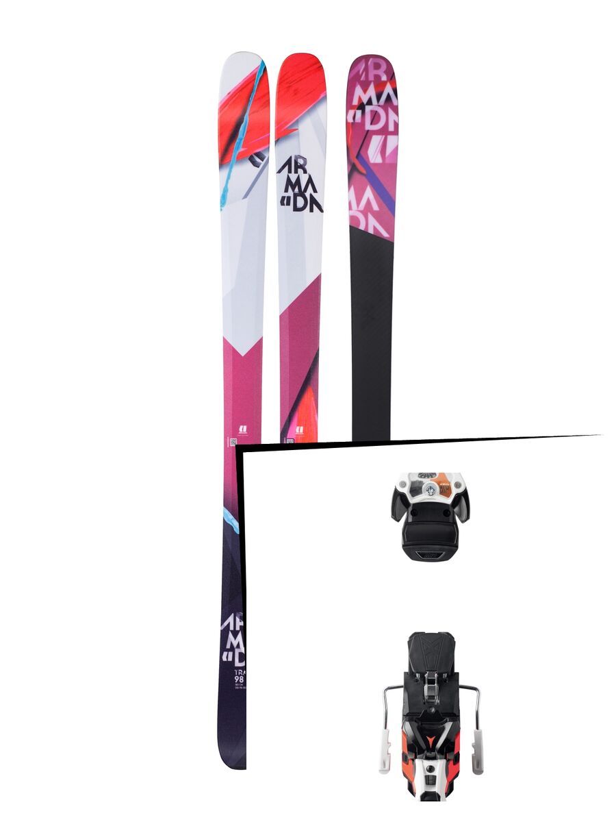 Set: Armada Trace 98 2018 + Atomic Warden MNC 13 white/black/orange - Bild 1