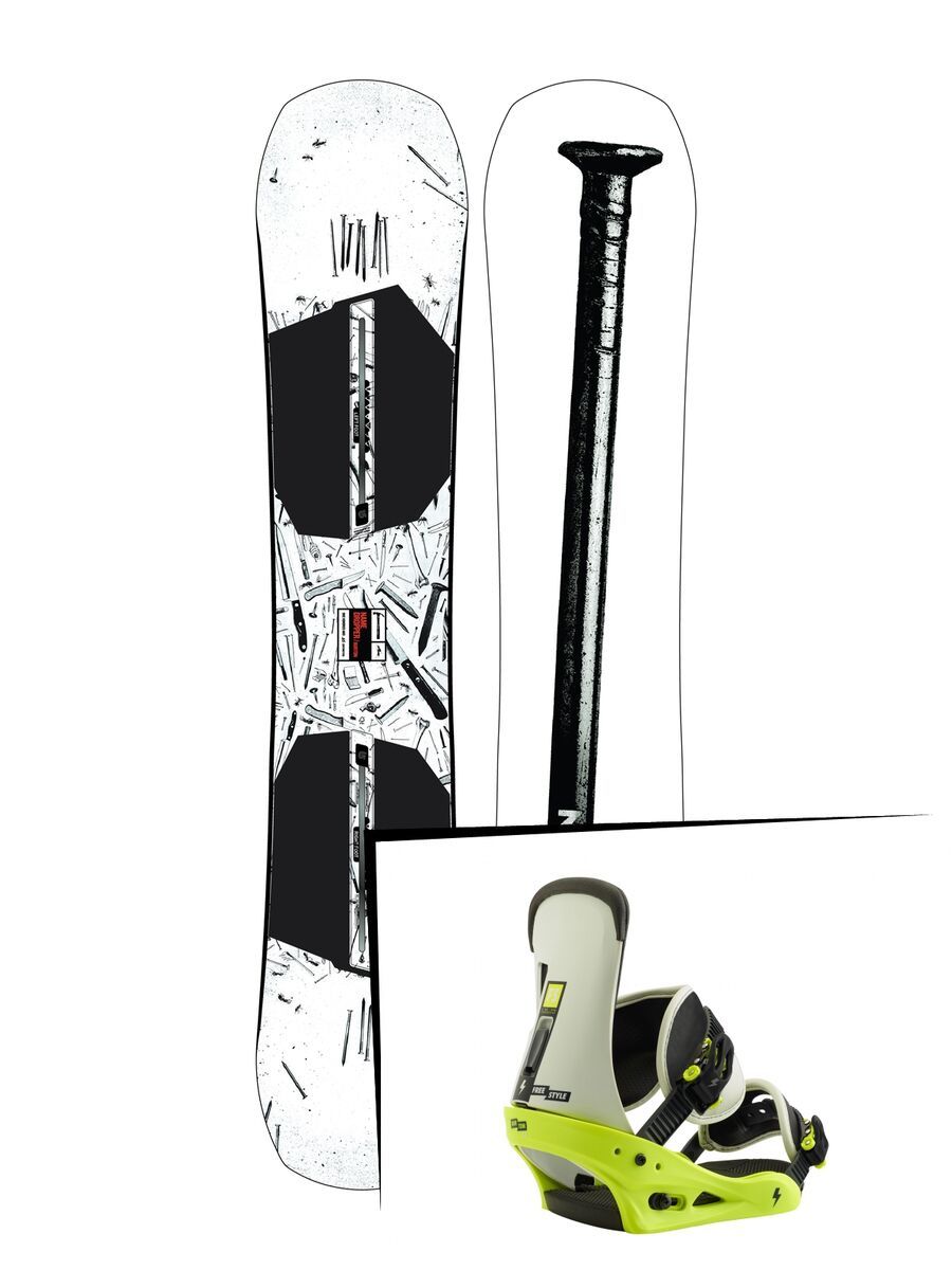 Set: Burton Name Dropper 2019 + Burton Freestyle mtn dude green - Bild 1