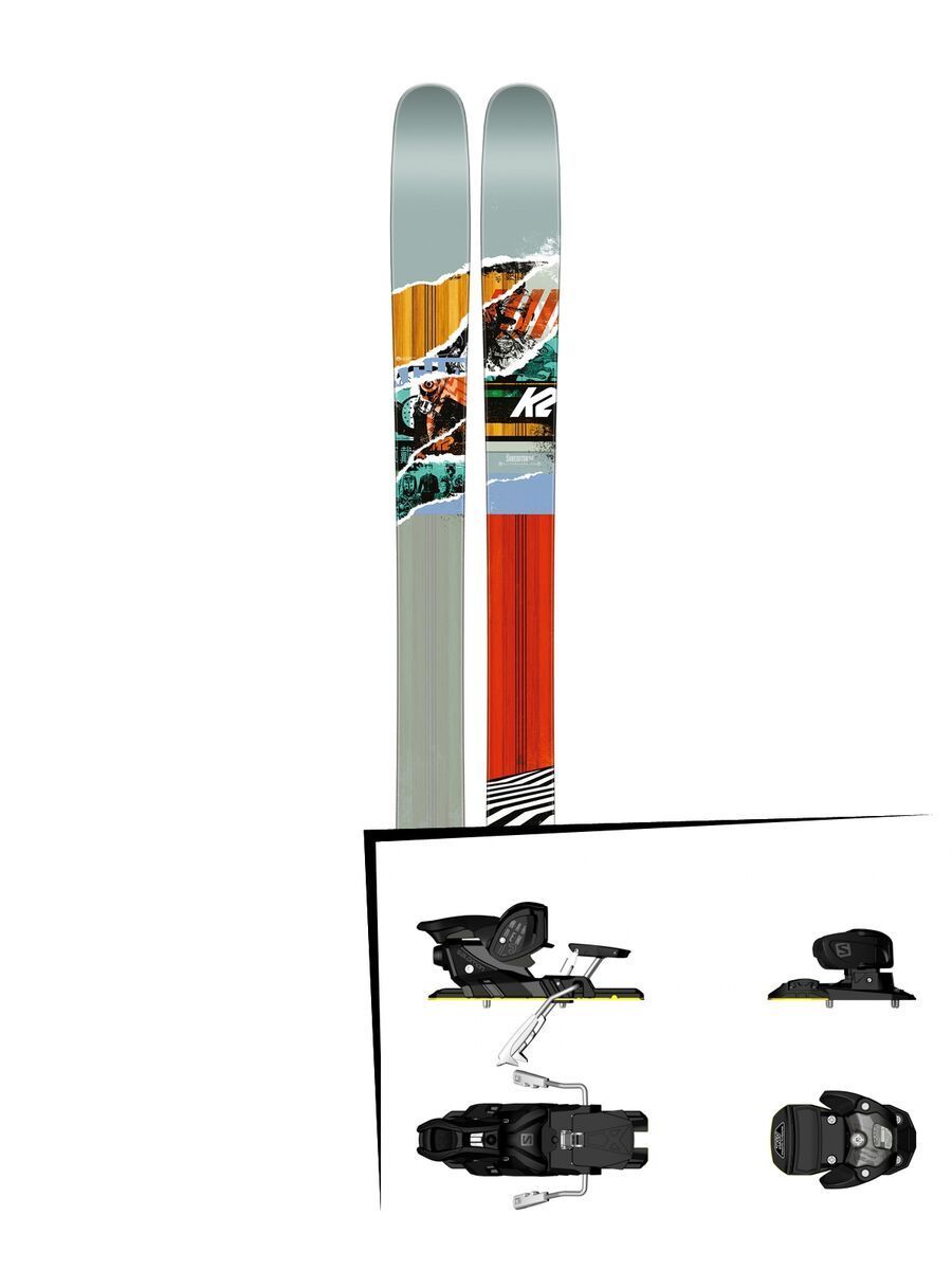 K2 SKI Set: Shreditor 112 2016 + Salomon Warden MNC 13 - Bild 1