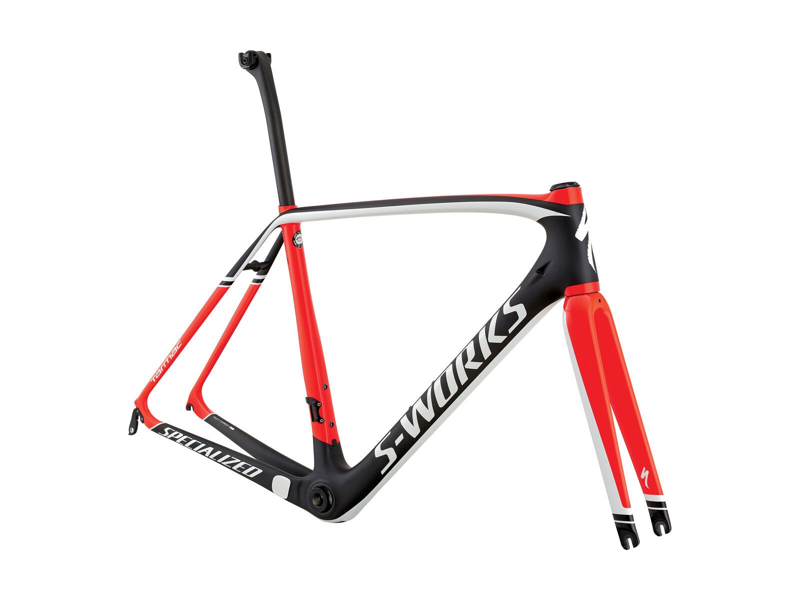 Specialized S-Works Tarmac Frameset, satin carbon/gloss rocket red/white - Bild 1