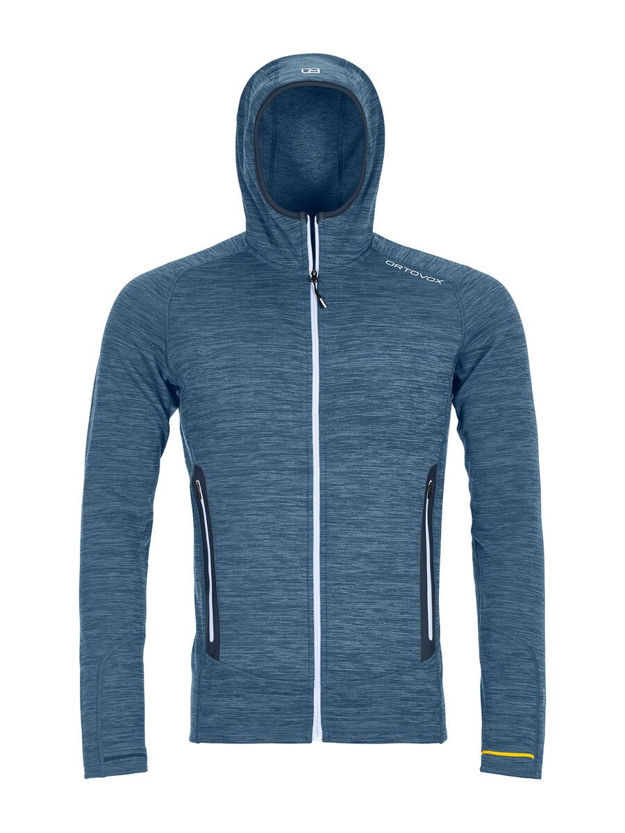 Ortovox Merino Fleece Light Melange Hoody M, night blue blend - Bild 1