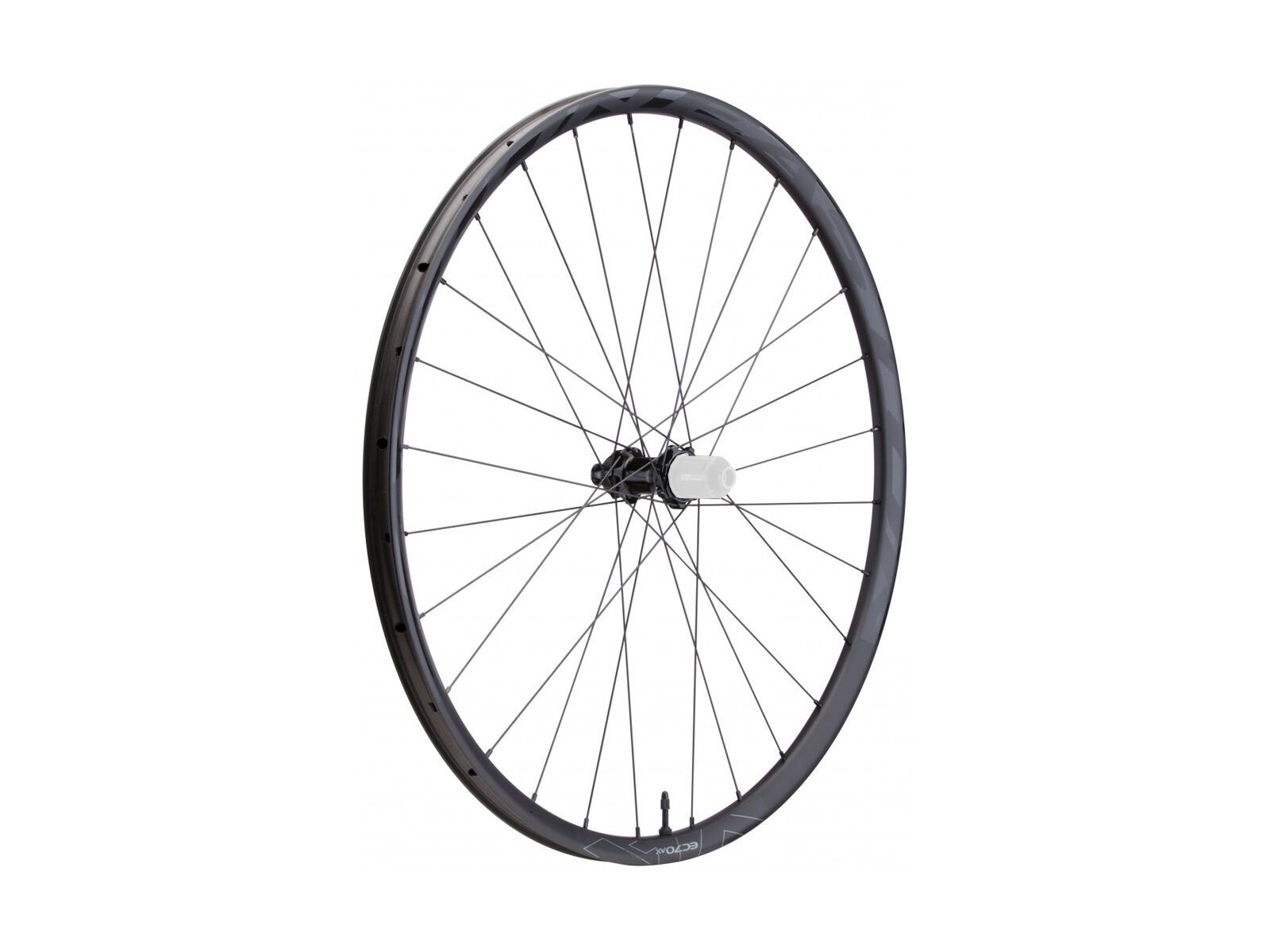 Easton EC70 AX Disc Wheel - 700C / QR/12x142 mm / SRAM XDR, gloss carbon/vinyl decals - Bild 1