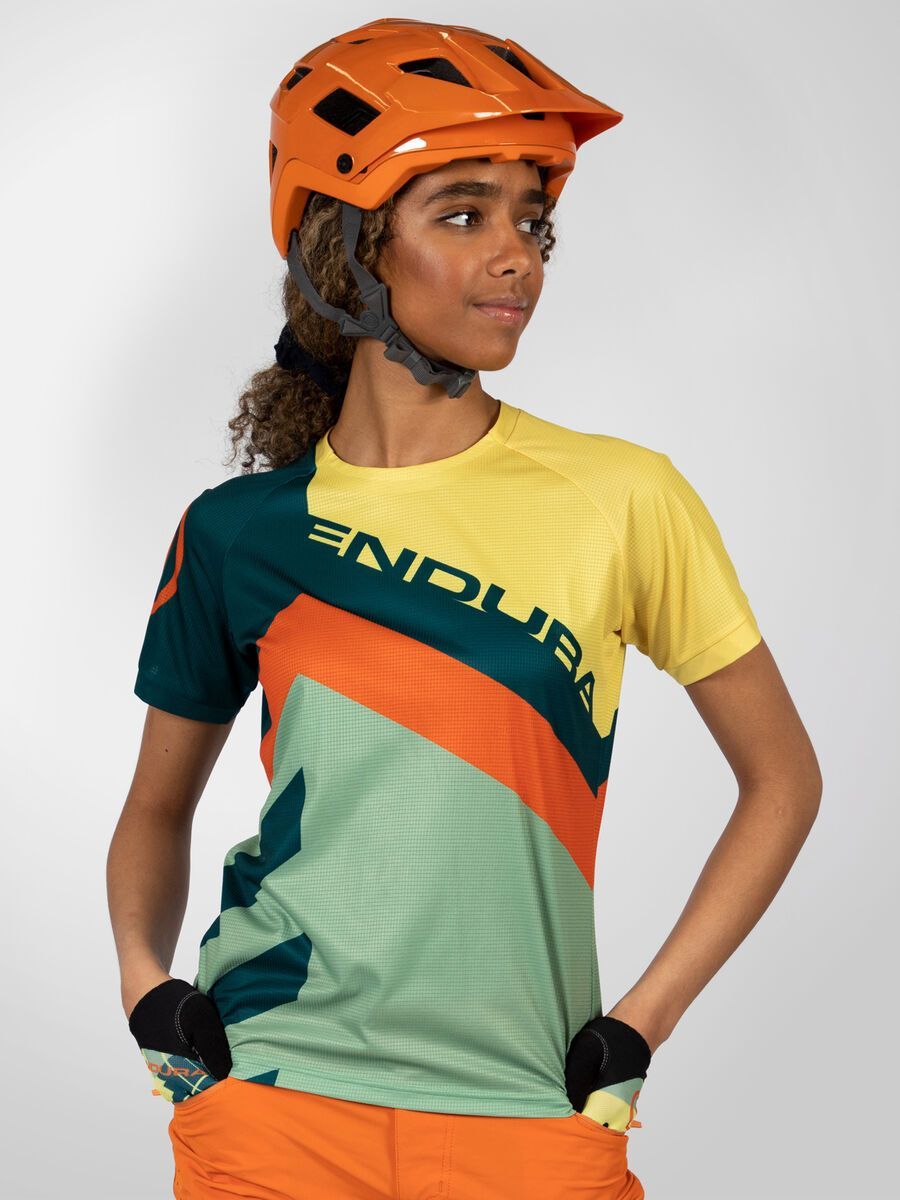 Endura Damen SingleTrack Print T-Shirt LTD, sattes teal - Bild 3