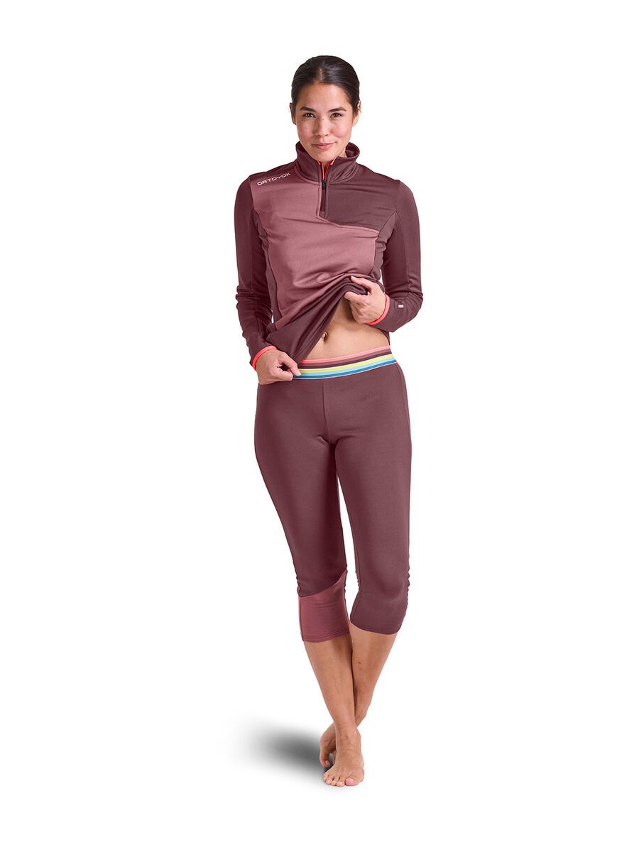 Ortovox Merino Fleece Light Short Pants W, winetasting - Bild 3