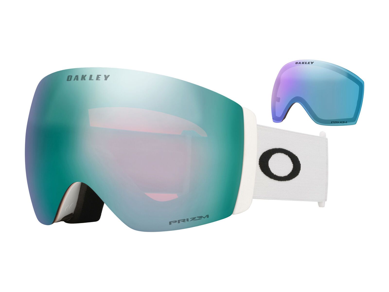 Oakley Flight Deck Pro L, Prizm Snow Sapphire Iridium & Iced / matte white - Bild 1