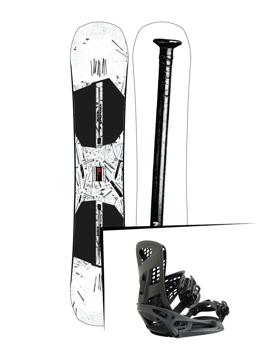 Set: Burton Name Dropper 2019 + Burton Genesis X EST black matte - Bild 1