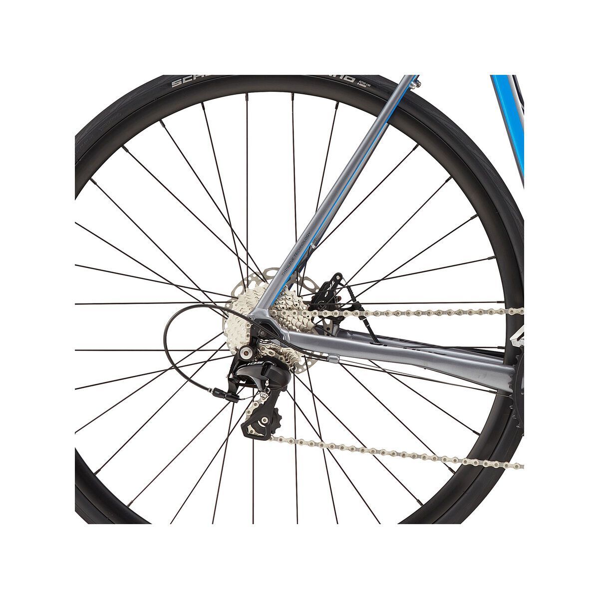 Cannondale CAAD Optimo Disc 105, cloudburst grey w/ niagra blue and midnight blue, gloss - CBT - Bild 4