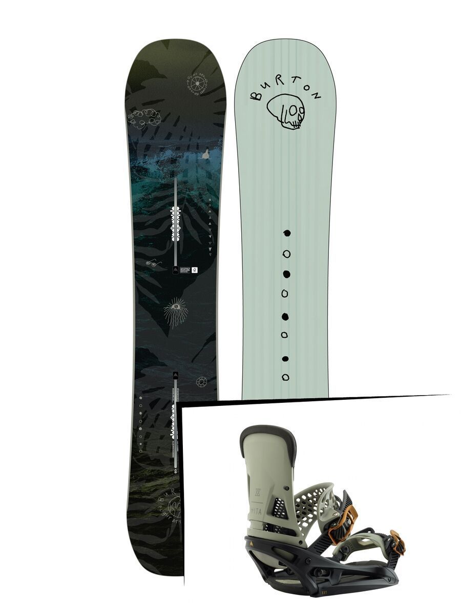 Set: Burton Flight Attendant 2019 + Burton Malavita EST black/gray - Bild 1
