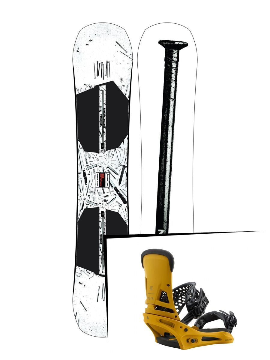 Set: Burton Name Dropper 2019 + Burton Malavita colonel mustard - Bild 1