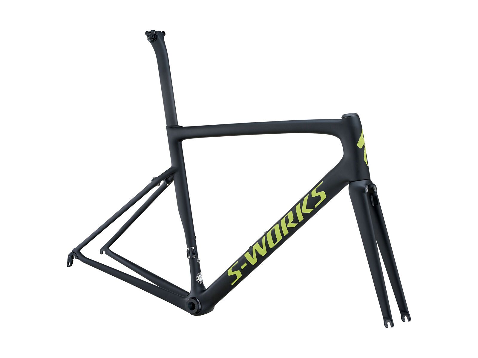 Specialized S-Works Tarmac Frameset, monocoat black/hyper green reflective clean - Bild 1