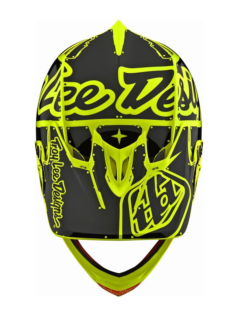TroyLee Designs D3 Fiberlite Helmet Factory, flo yellow - Bild 4