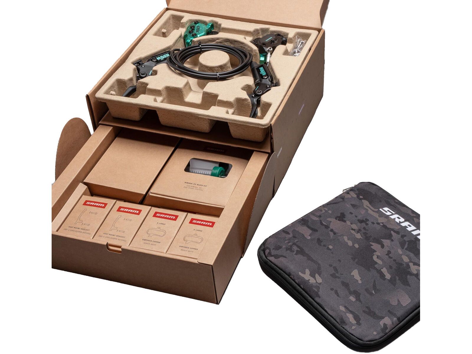 SRAM Maven Ultimate Stealth Expert Kit Teal Splatter - VR/HR - Bild 6