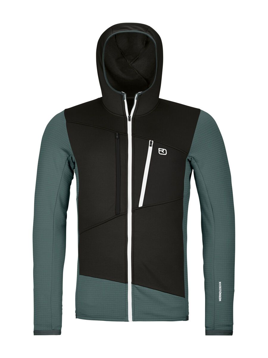 Ortovox Merino Fleece Grid Hoody M, dark arctic grey - Bild 1