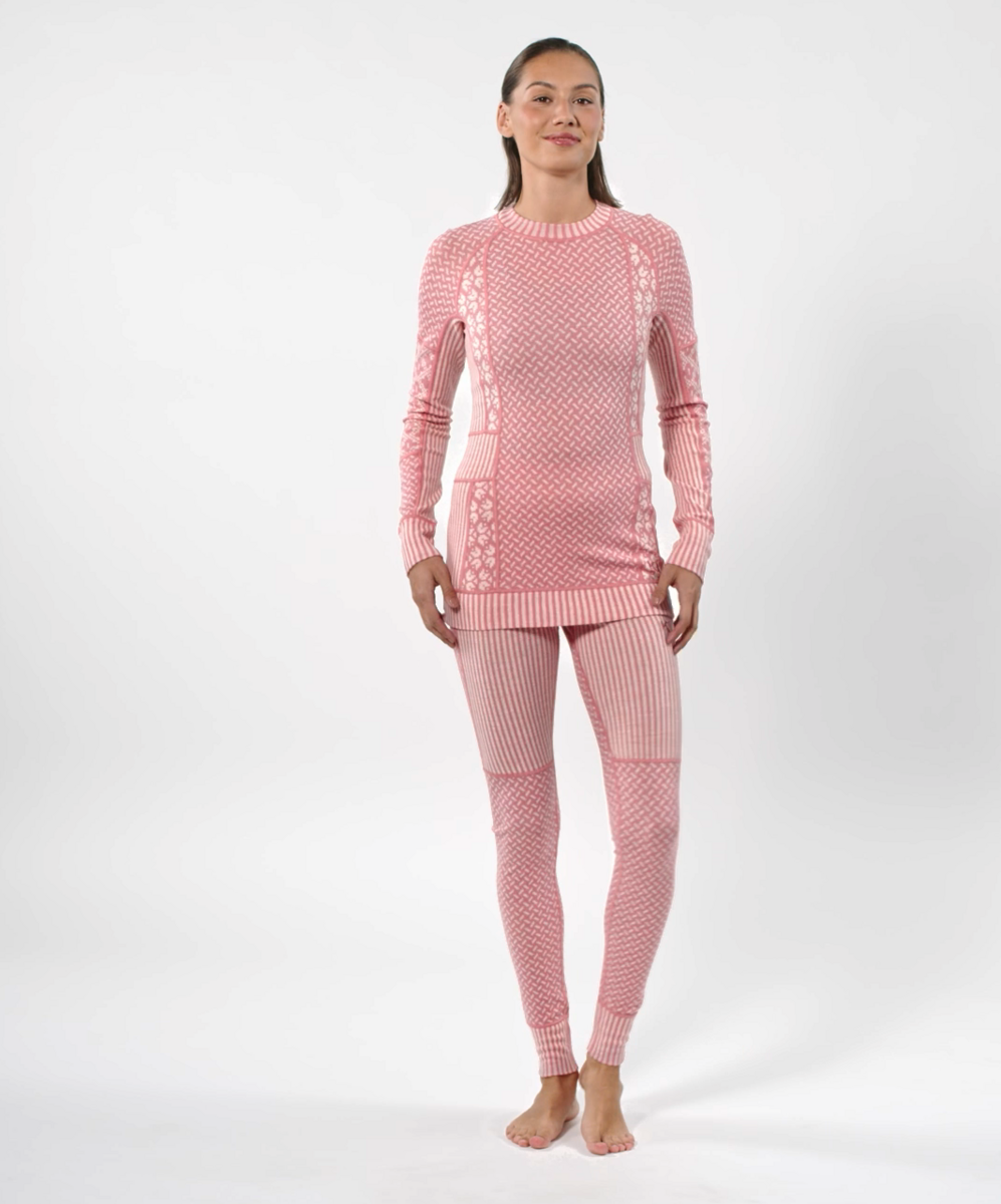 Kari Traa Smekker Long Sleeve Baselayer, pastel dusty pink - Video 5