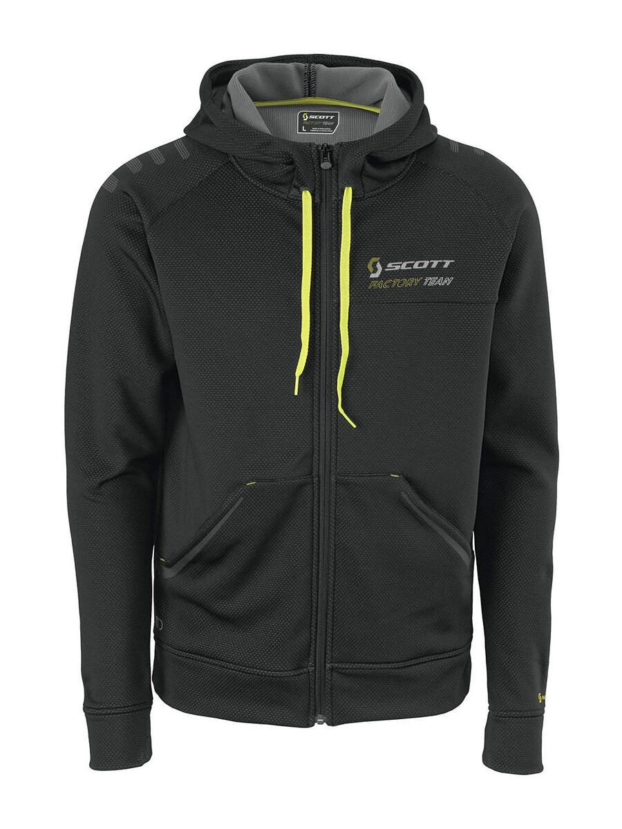 Scott Factroy Team l/sl Hoodie, black/lime green - Bild 1