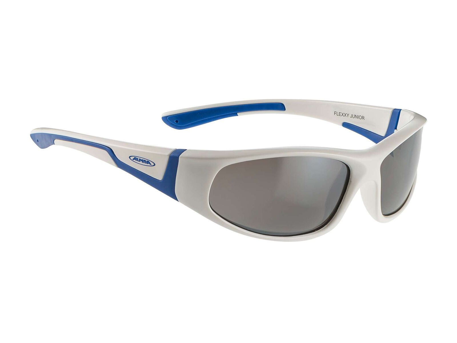 Alpina Flexxy Junior, white blue/Lens: ceramic mirror black - Bild 1