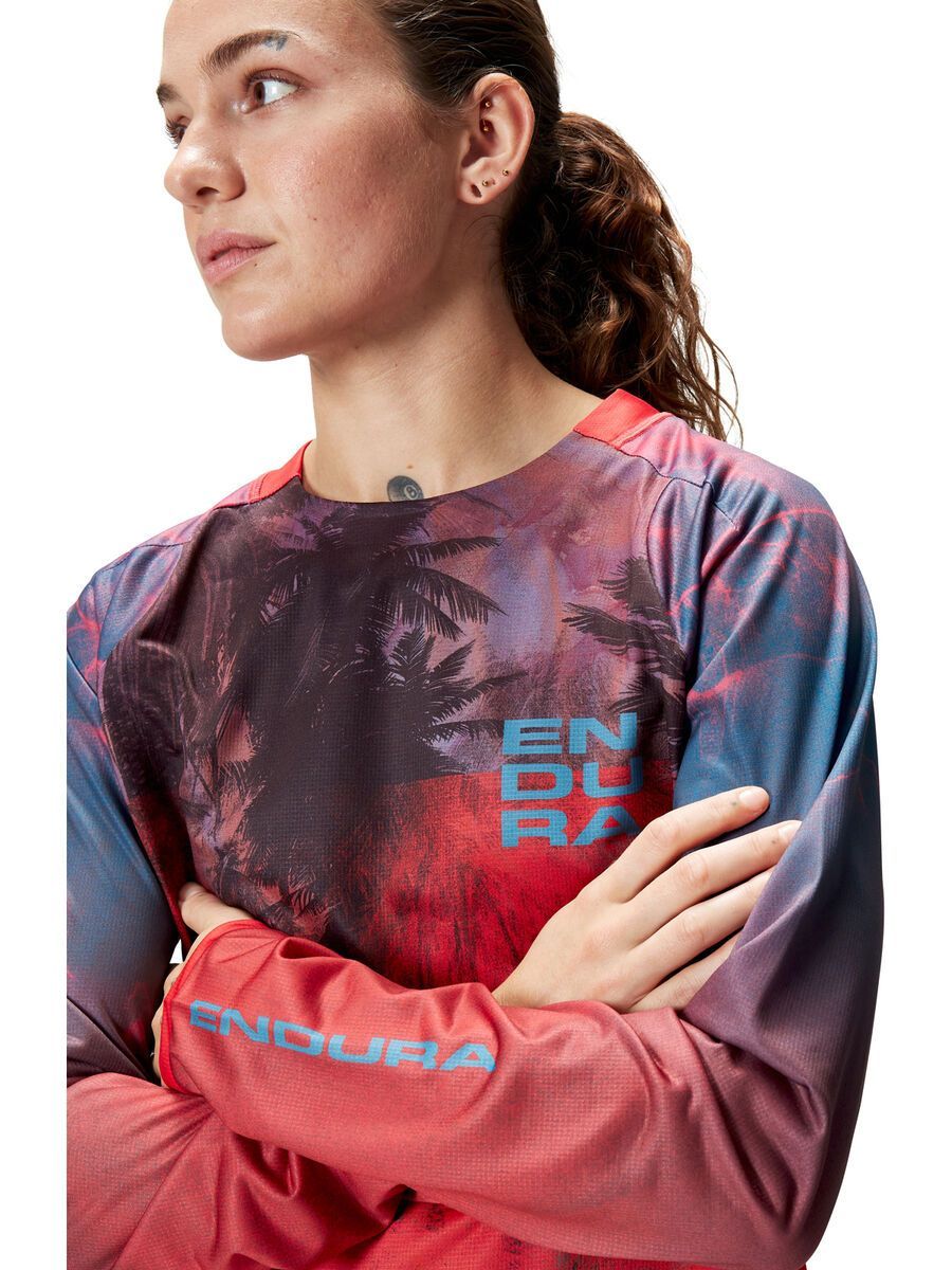 Endura Damen Tropical T-Shirt LTD (Langarm), granatapfel - Bild 6