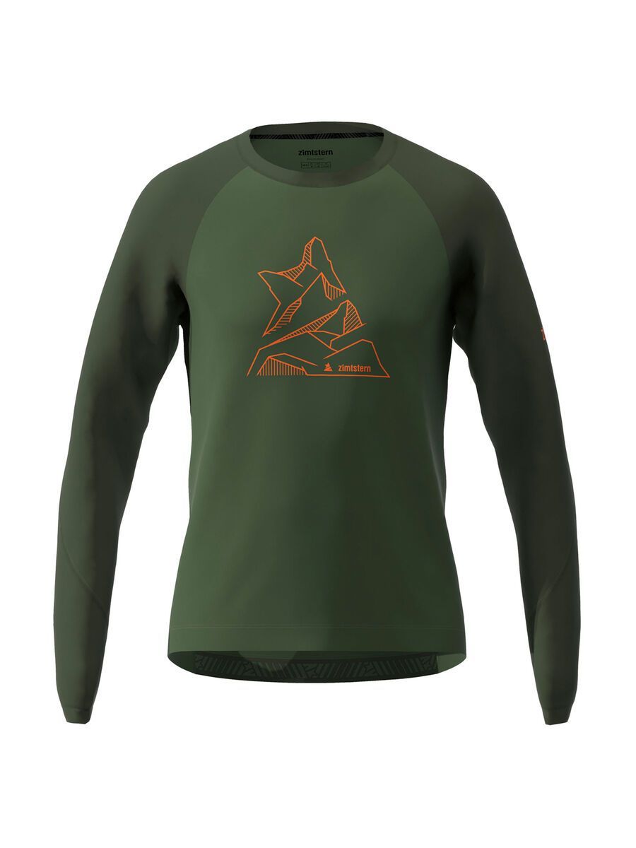Zimtstern PureFlowz Shirt LS Men, bronze green/forest night - Bild 1