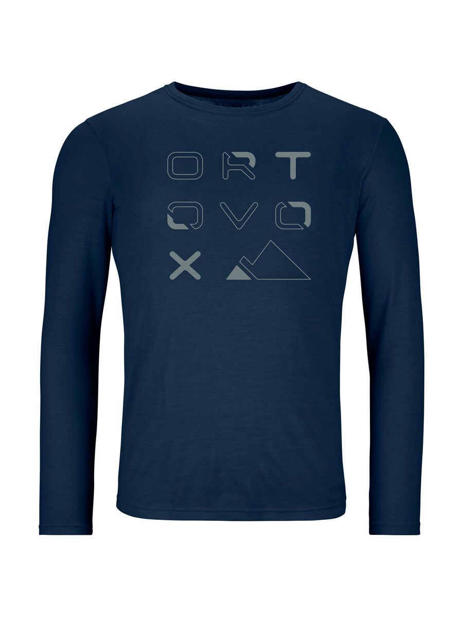 Ortovox 185 Merino Brand Outline LS M, deep ocean - Bild 1