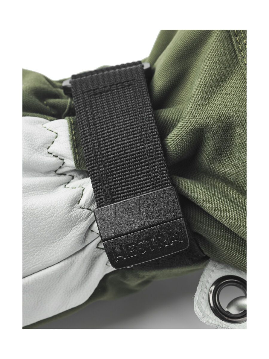 Hestra Army Leather Heli Ski 3 Finger, olive - Bild 5