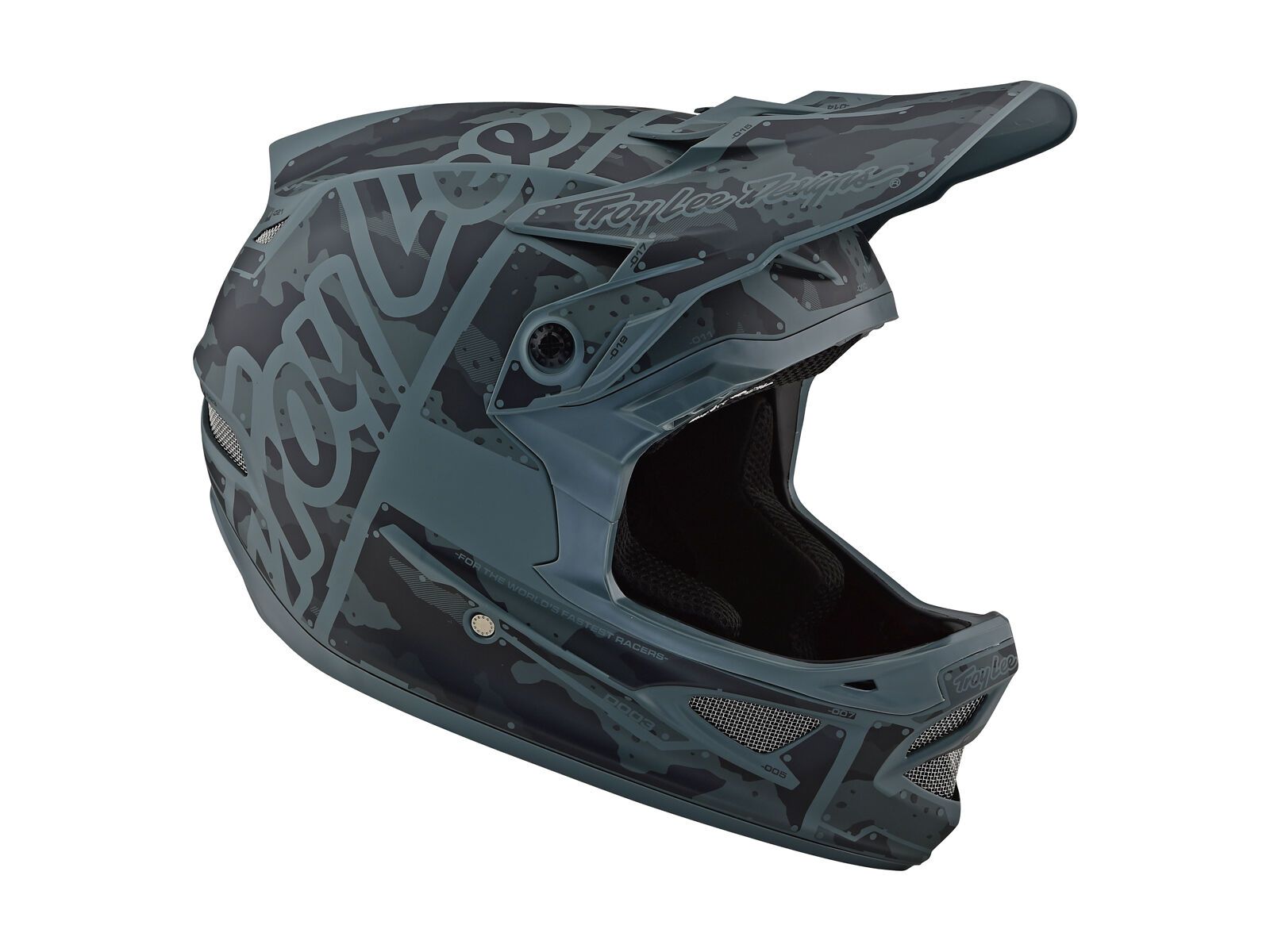 TroyLee Designs D3 Fiberlite Factory Camo Helmet, green - Bild 7