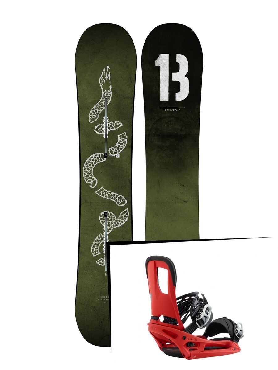 Set: Burton Descendant 2019 + Burton Cartel EST red - Bild 1