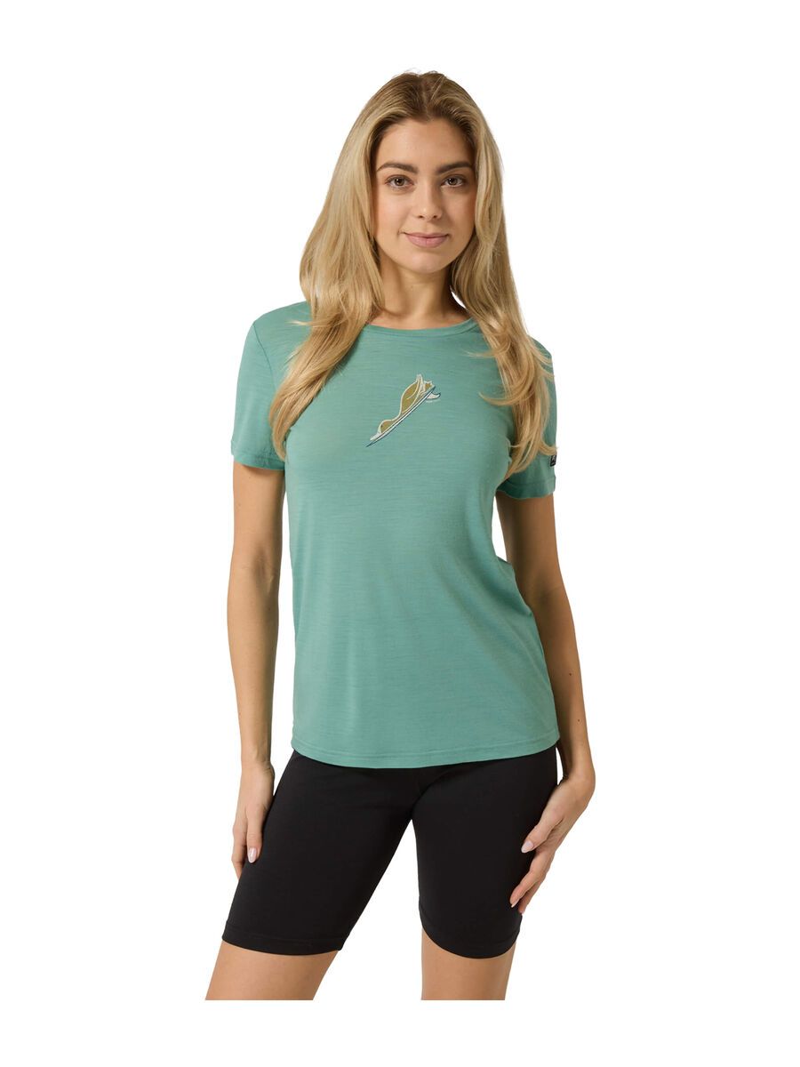 super.natural Duck Dive Tee Damen, lagoon green/various - Bild 3