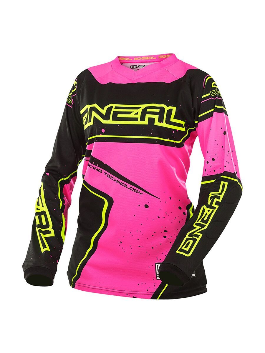 ONeal Element Jersey Racewear Women, black/pink/yellow - Bild 1