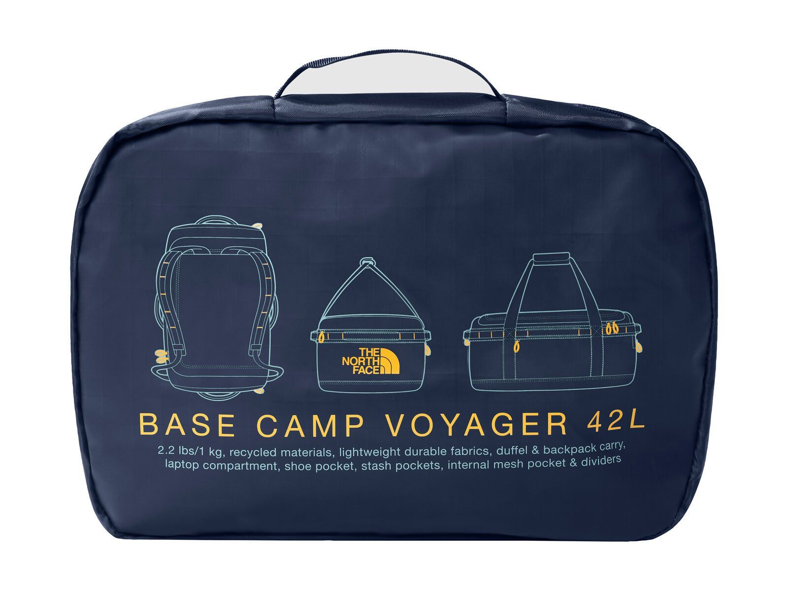 The North Face Base Camp Voyager Duffel 42, summit navy/summit gold - Bild 4