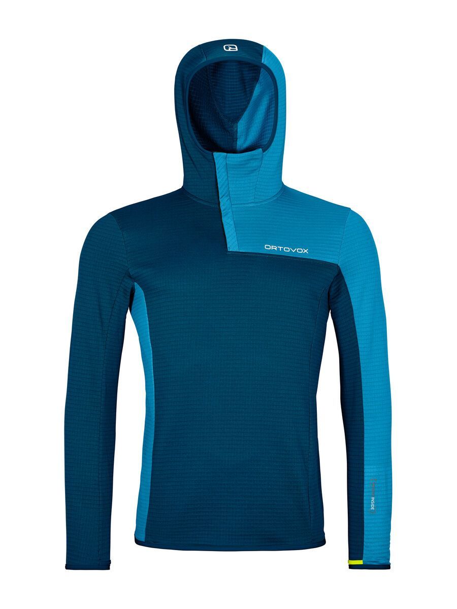 Ortovox Merino Fleece Light Grid SN Hoody M, petrol blue - Bild 3