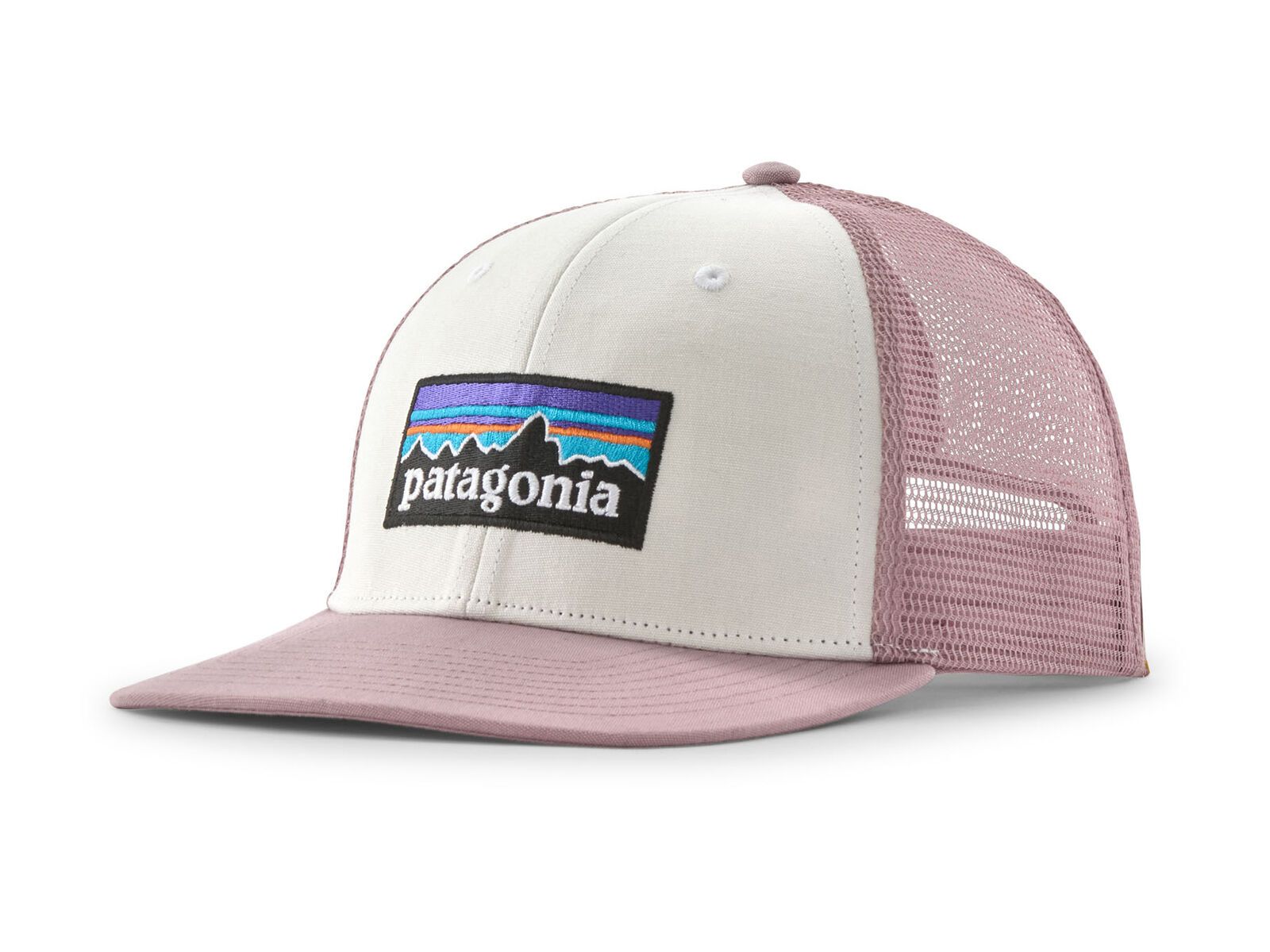 Patagonia P-6 Logo Trucker Hat, white w/quiet violet - Bild 1