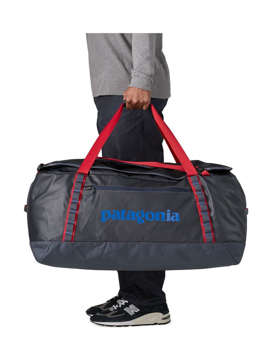 Patagonia Black Hole Duffel 100L, smolder blue w/amanita red - Bild 4