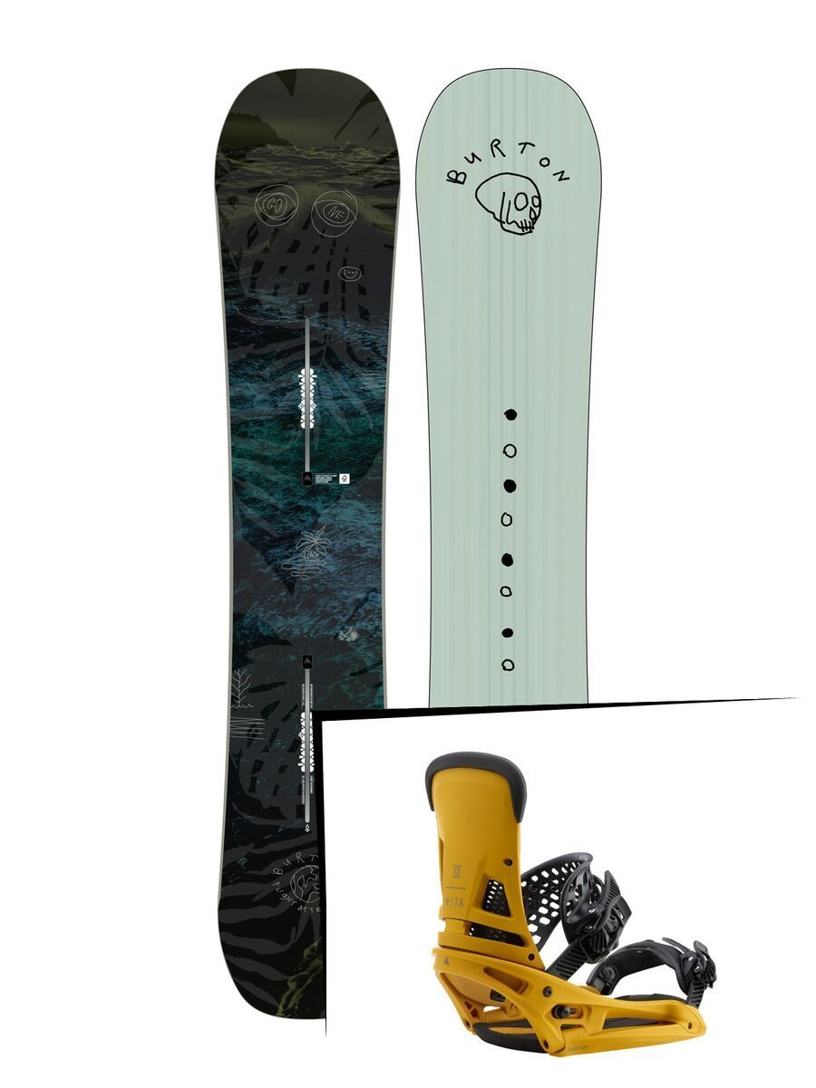 Set: Burton Flight Attendant Wide 2019 + Burton Malavita EST colonel mustard - Bild 1