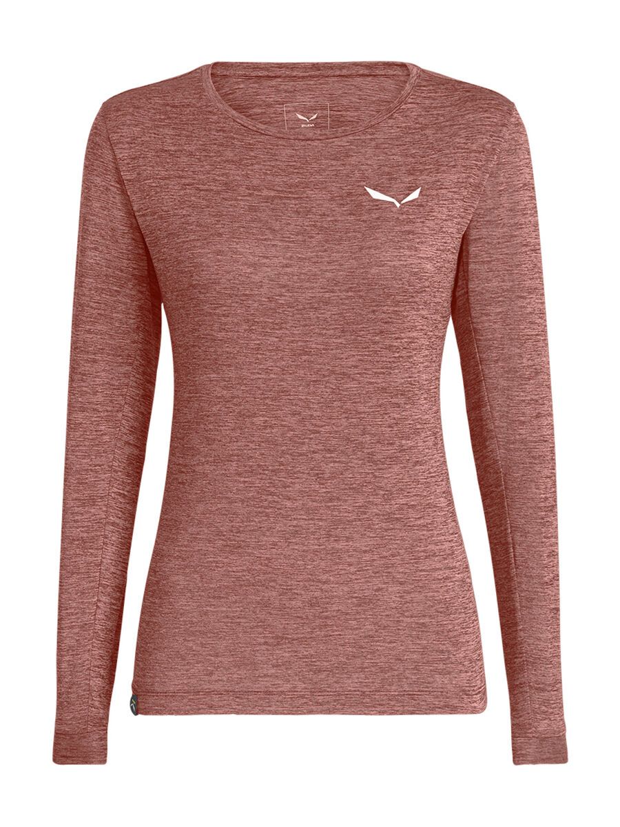 Salewa Puez Melange Dry’Ton Langarm Tee Damen, desert pink melange - Bild 1