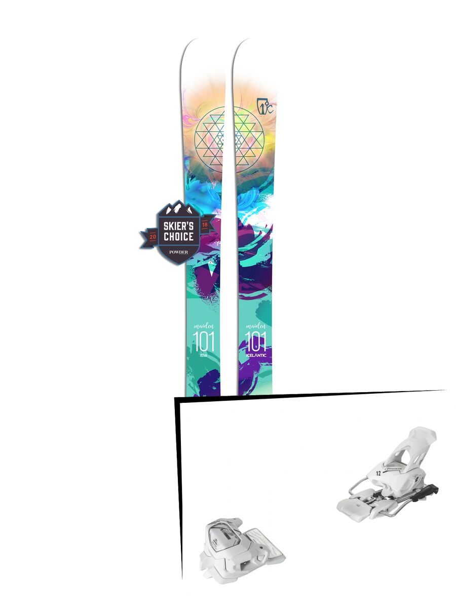 Set: Icelantic Maiden 101 2018 + Tyrolia Attack² 12 GW matt white - Bild 1