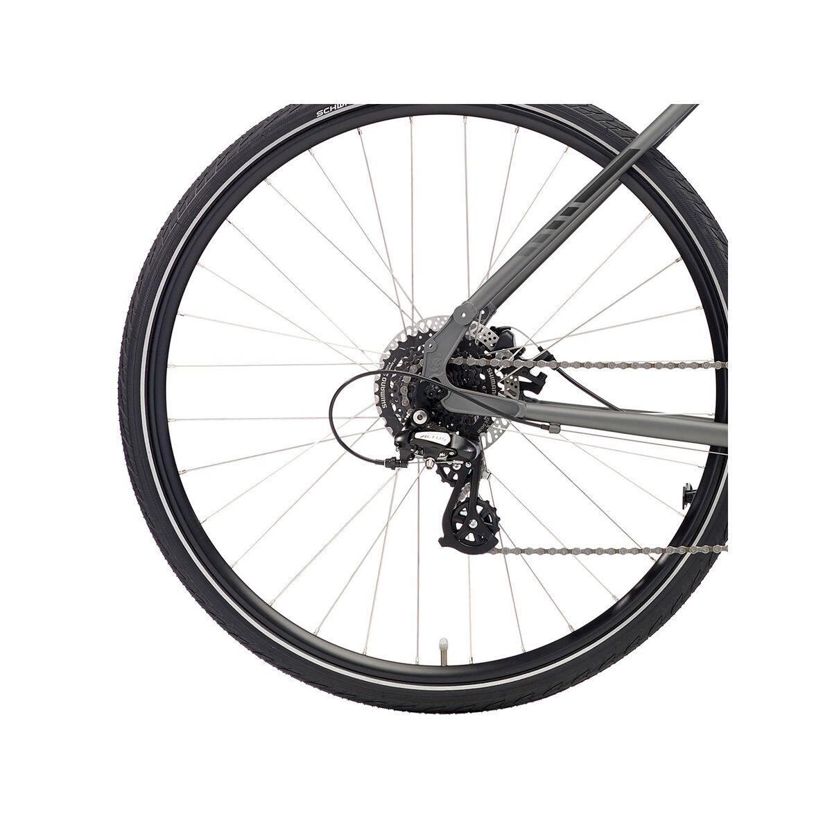 Kona Dew 700C, matt gray w/ charcoal & yellow decals - Bild 5