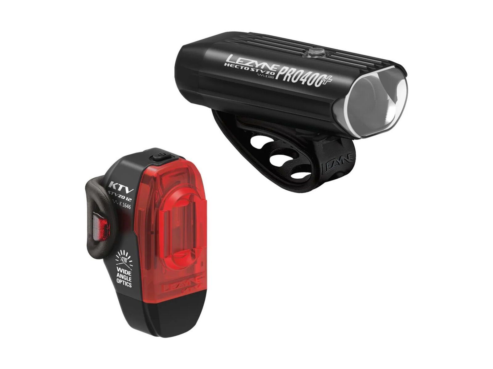 Lezyne Hecto Pro StVZO 400+ / KTV Drive StVZO Rear Set, black - Bild 1