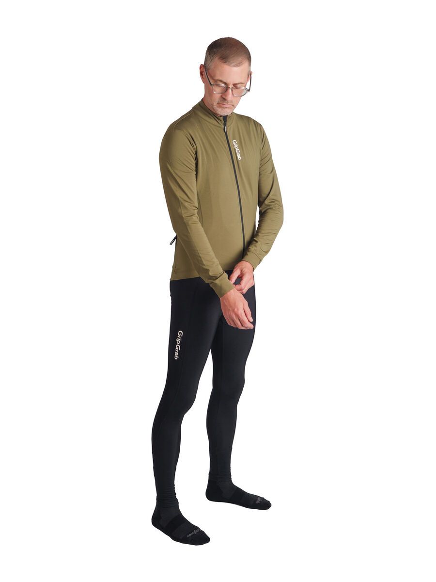 GripGrab RIDE Thermal Long Sleeve Jersey, olive green - Bild 4