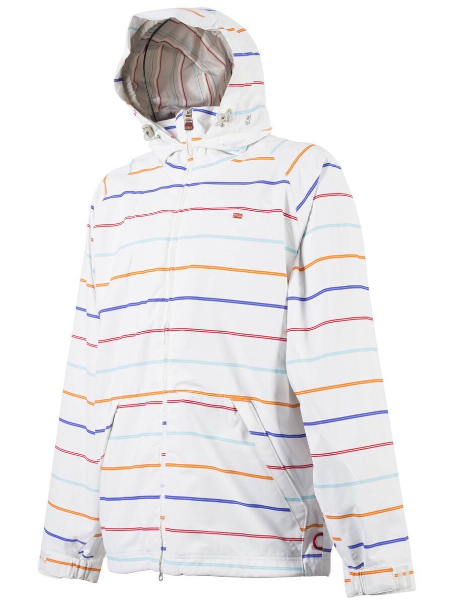 Foursquare Searle Jacket, White Stripes Poppin - Bild 2