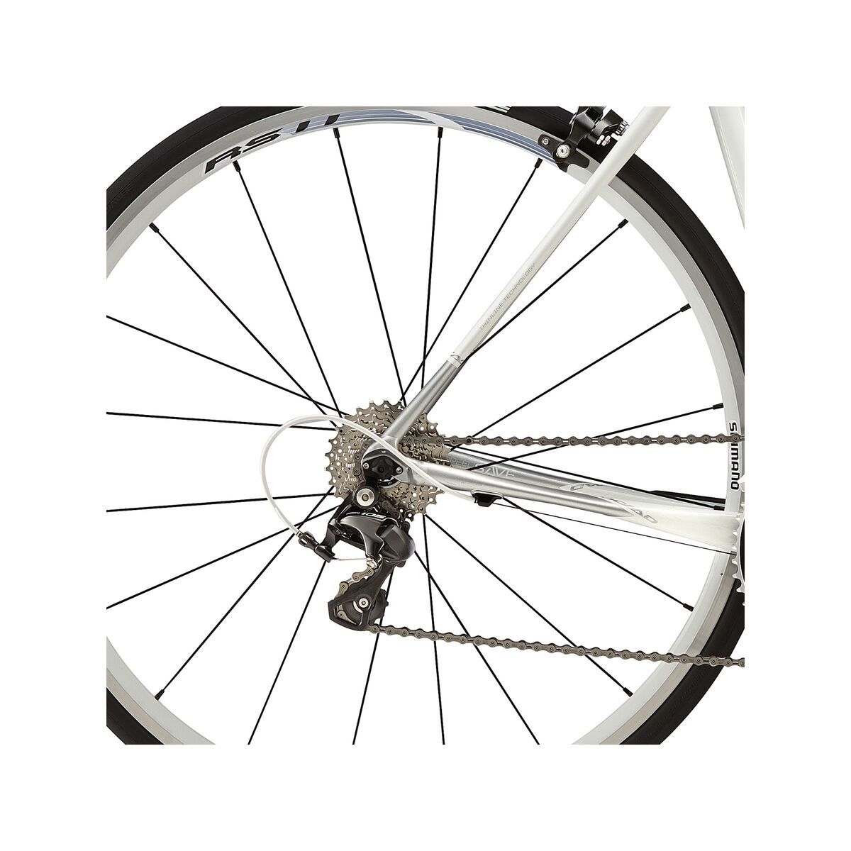 Cannondale CAAD10 Womens 5 105, magnesium white with super sparkle silver, transparent pearl - Bild 4