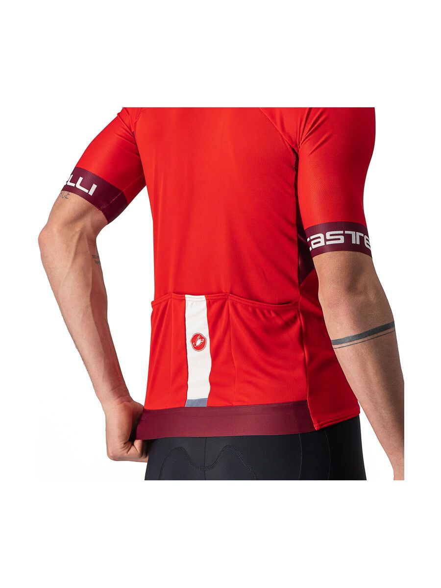 Castelli Entrata VI Jersey, red/bordeaux-ivory - Bild 7