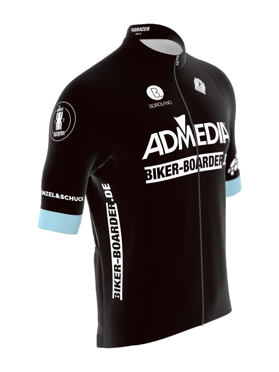 BIKER-BOARDER Bioracer Icon Classic Smooth Team Radtrikot Men, black - Bild 4